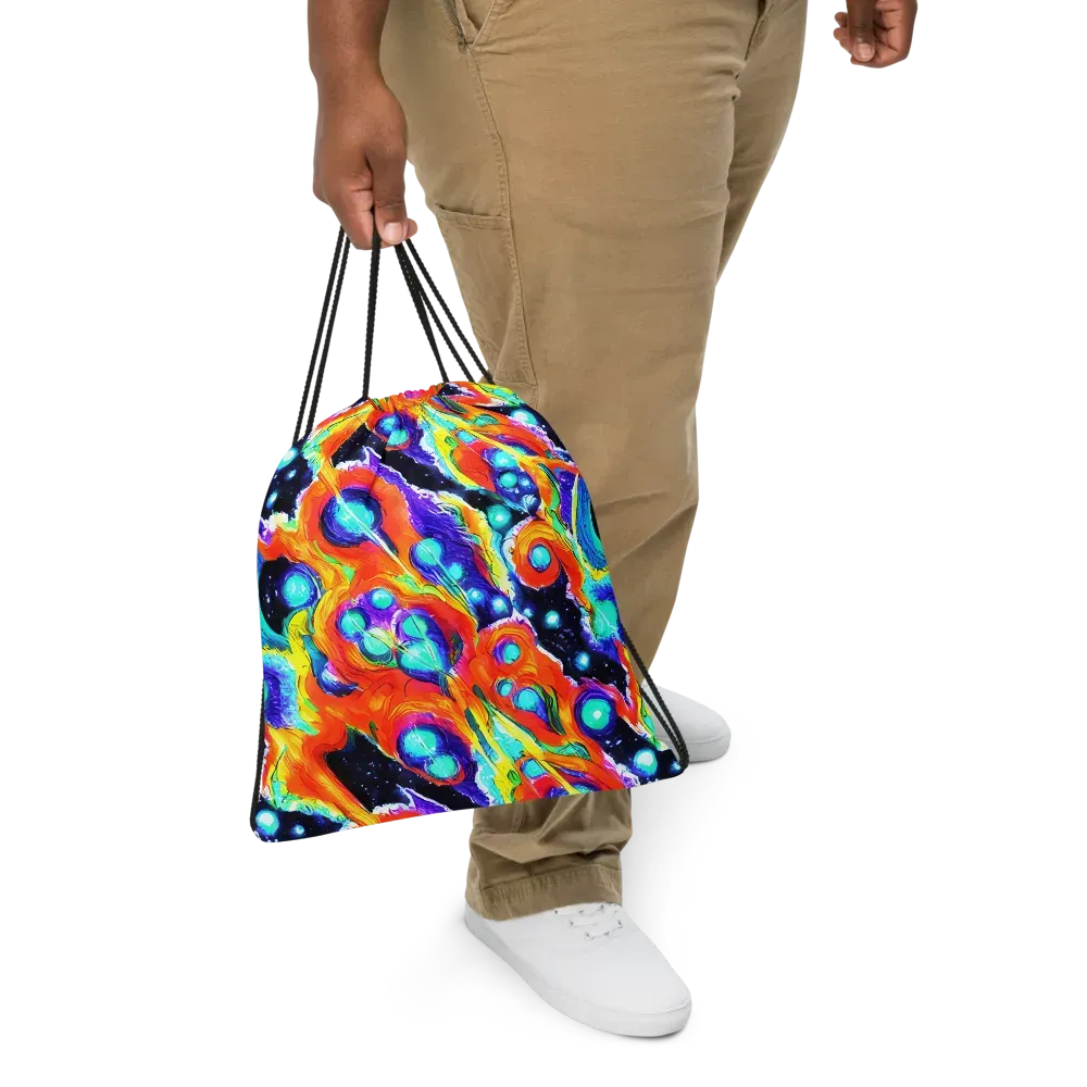 Astral Lava on Drawstring Bag — Front