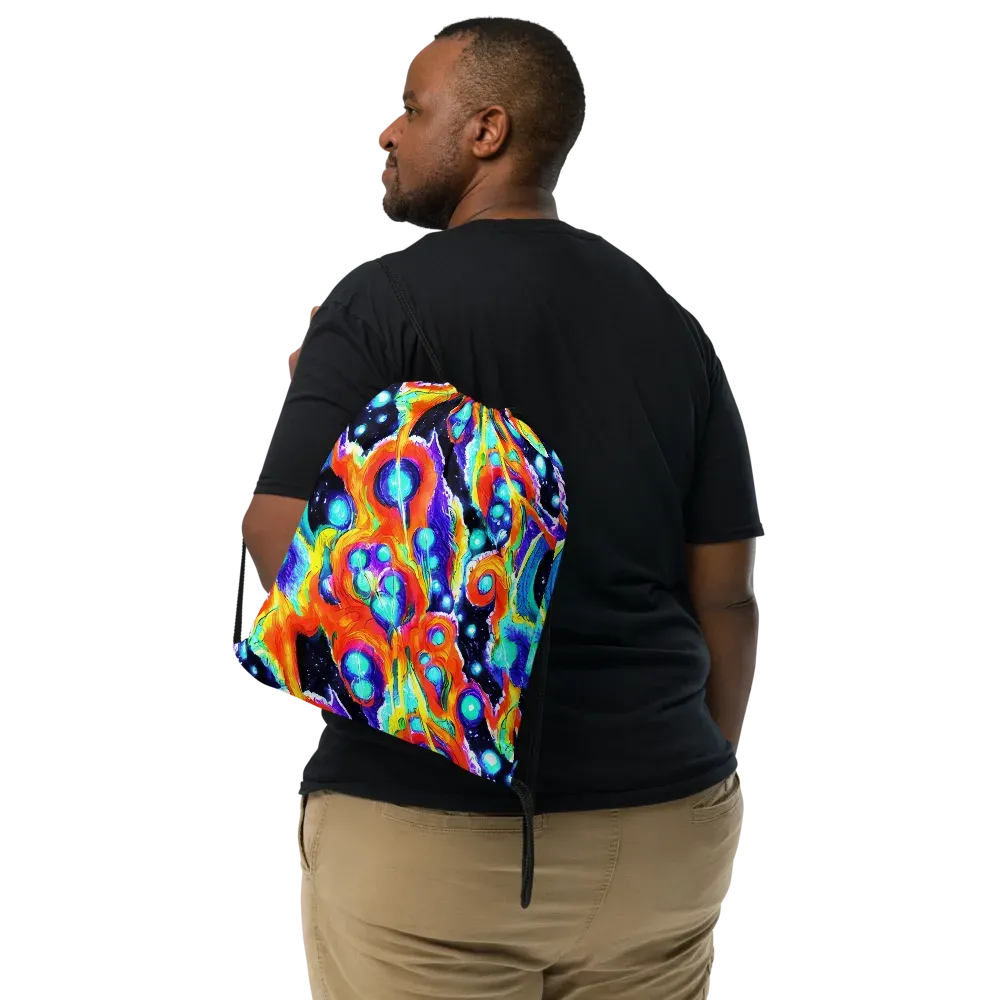 Astral Lava on Drawstring Bag — Front