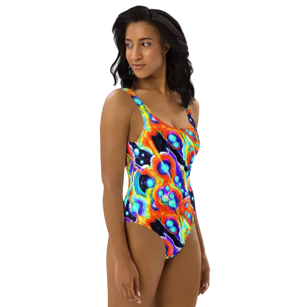 Astral Lava on One-Piece Swimsuit — Right