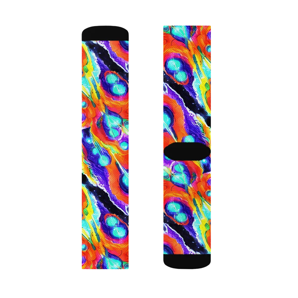 Astral Lava on Socks — Right Sock