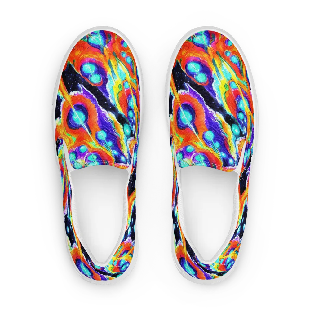 Astral Lava on Women's Slip-On Canvas Shoes — Front