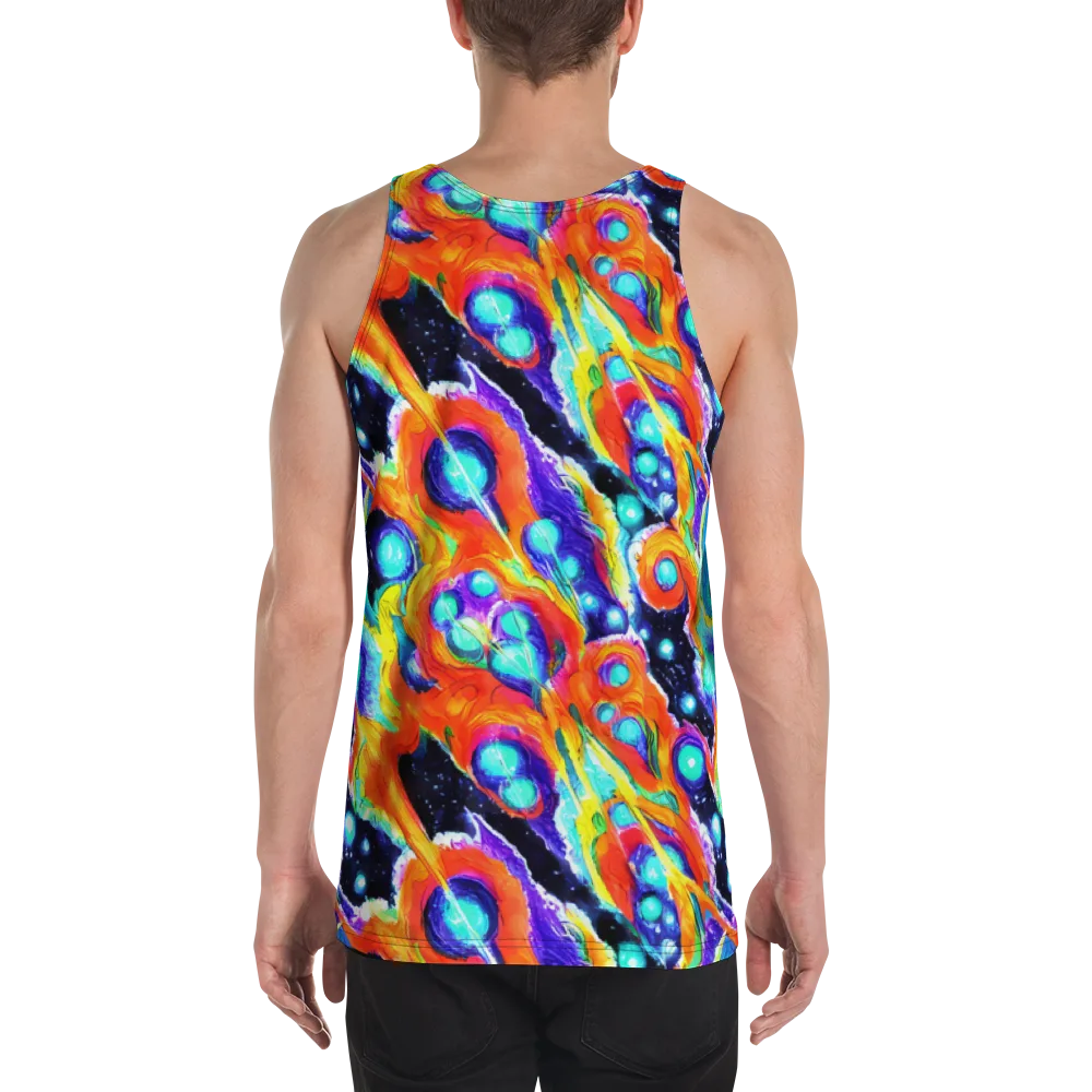 Astral Lava on Men's Tank Top — Back