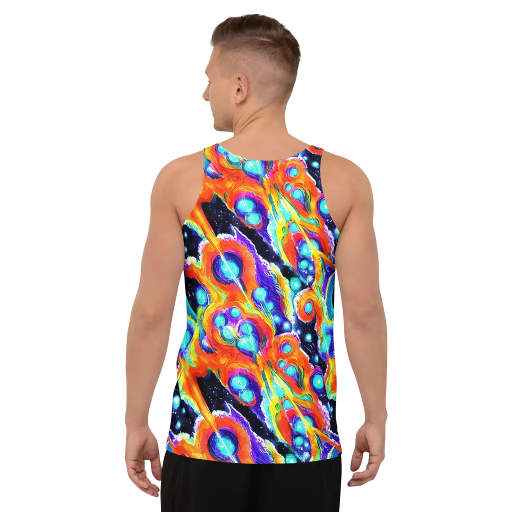 Astral Lava on Men's Tank Top — Back