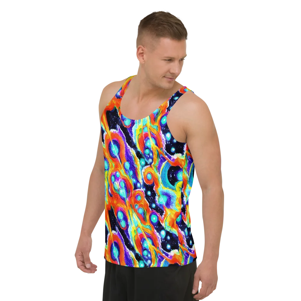 Astral Lava on Men's Tank Top — Left Front