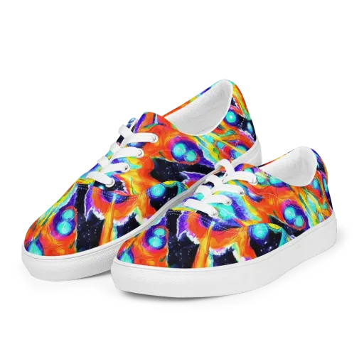 Astral Lava on a Men's Lace-Up Canvas Shoes