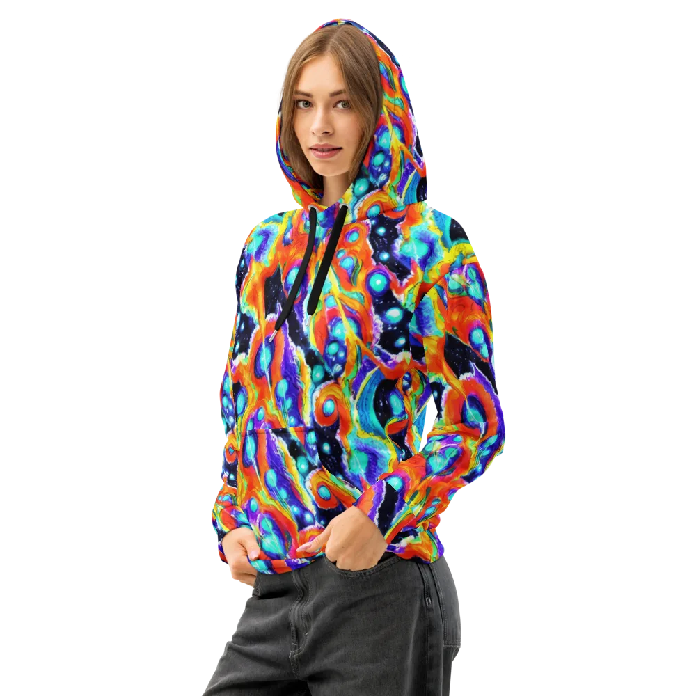 Astral Lava on Cotton Hoodie — Left Front