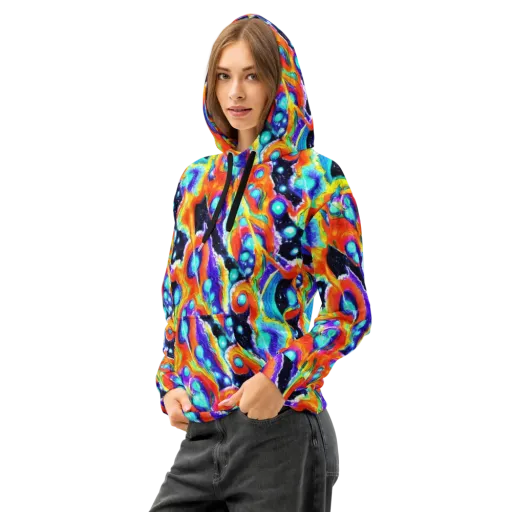 Astral Lava on a Cotton Hoodie