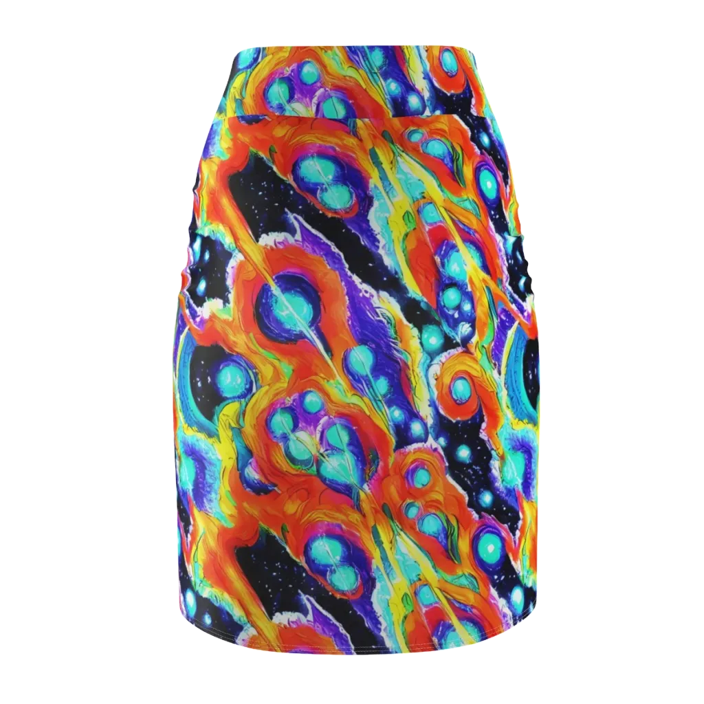 Astral Lava on Pencil Skirt — Back