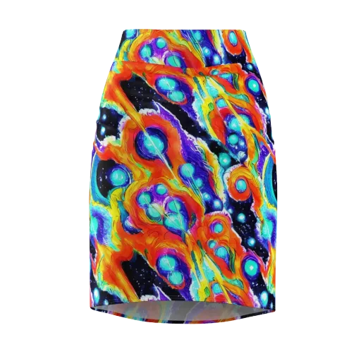 Astral Lava on a Pencil Skirt