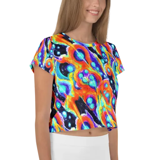 Astral Lava on a Crop Tee