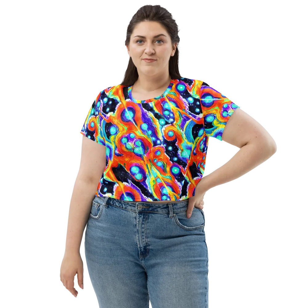 Astral Lava on Crop Tee — Front
