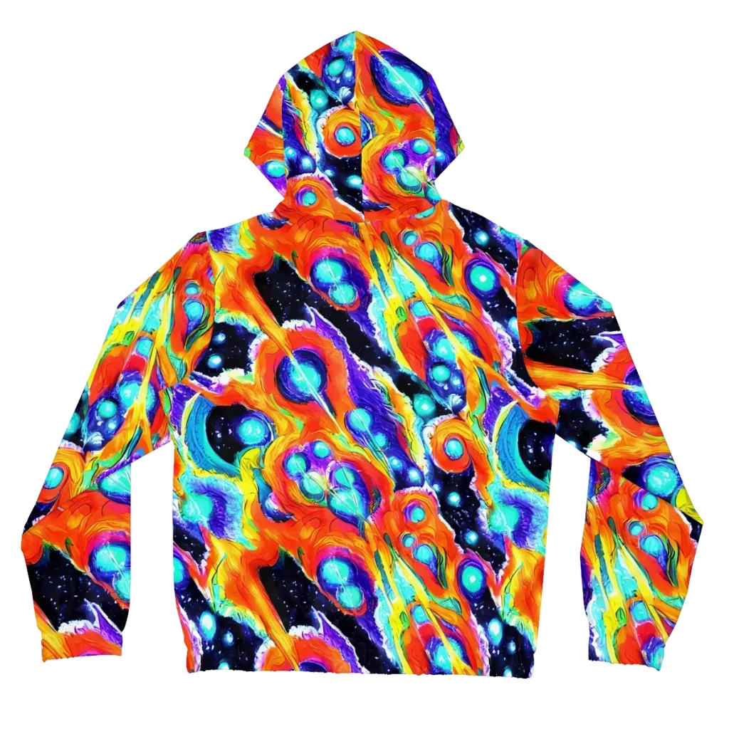 Astral Lava on Women's Full-Zip Hoodie — Back
