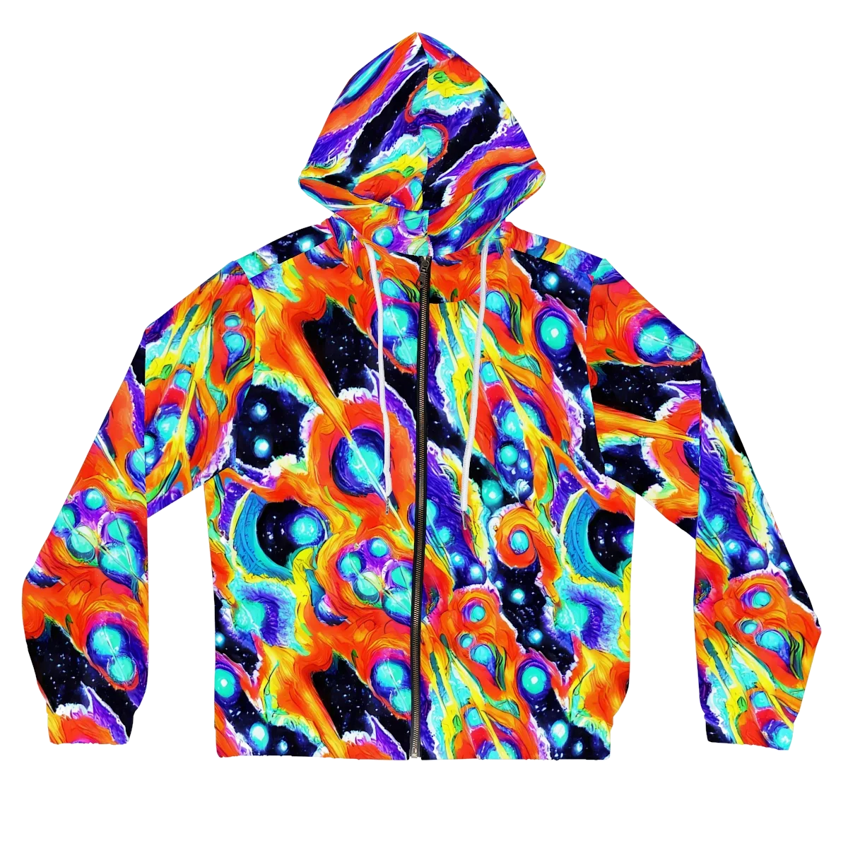 Astral Lava on Women's Full-Zip Hoodie — Front