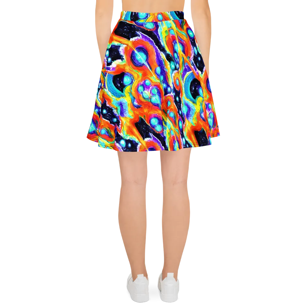 Astral Lava on Skater Skirt — Back