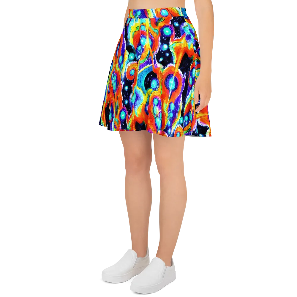 Astral Lava on Skater Skirt — Left