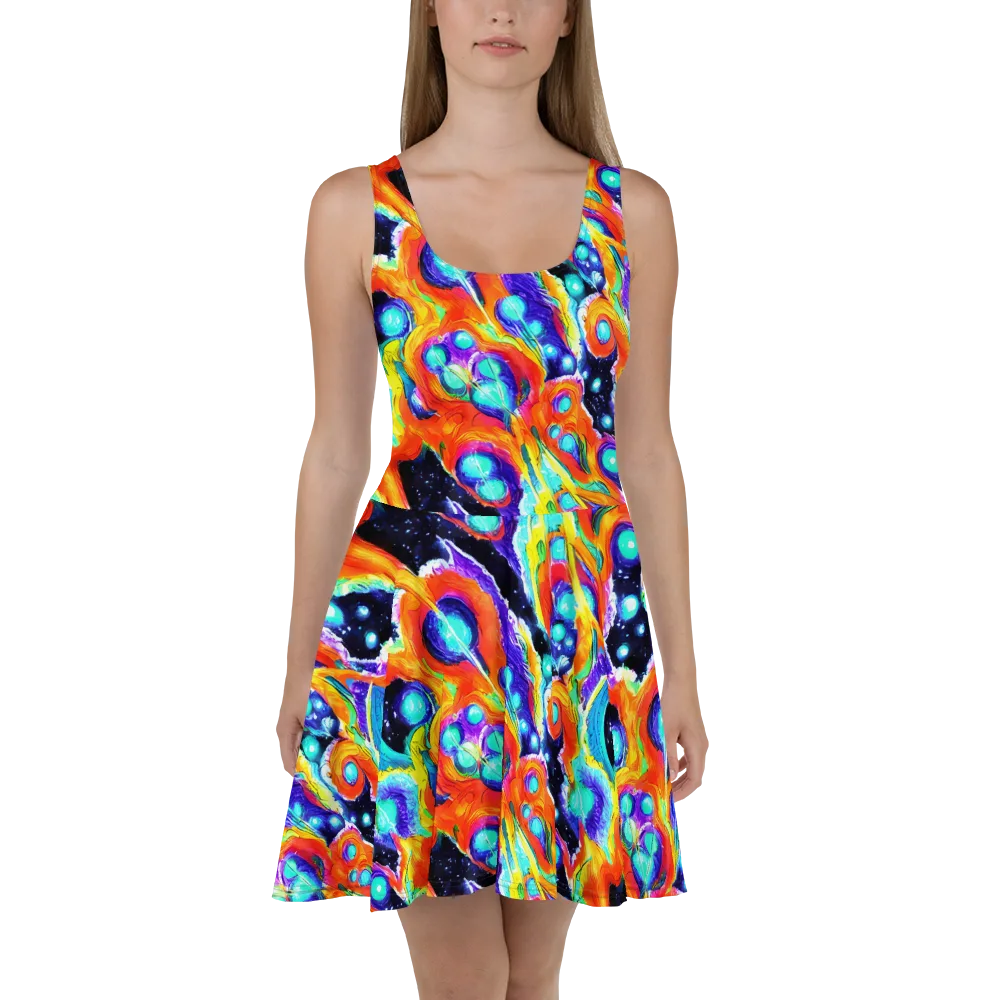 Astral Lava on Skater Dress — Front