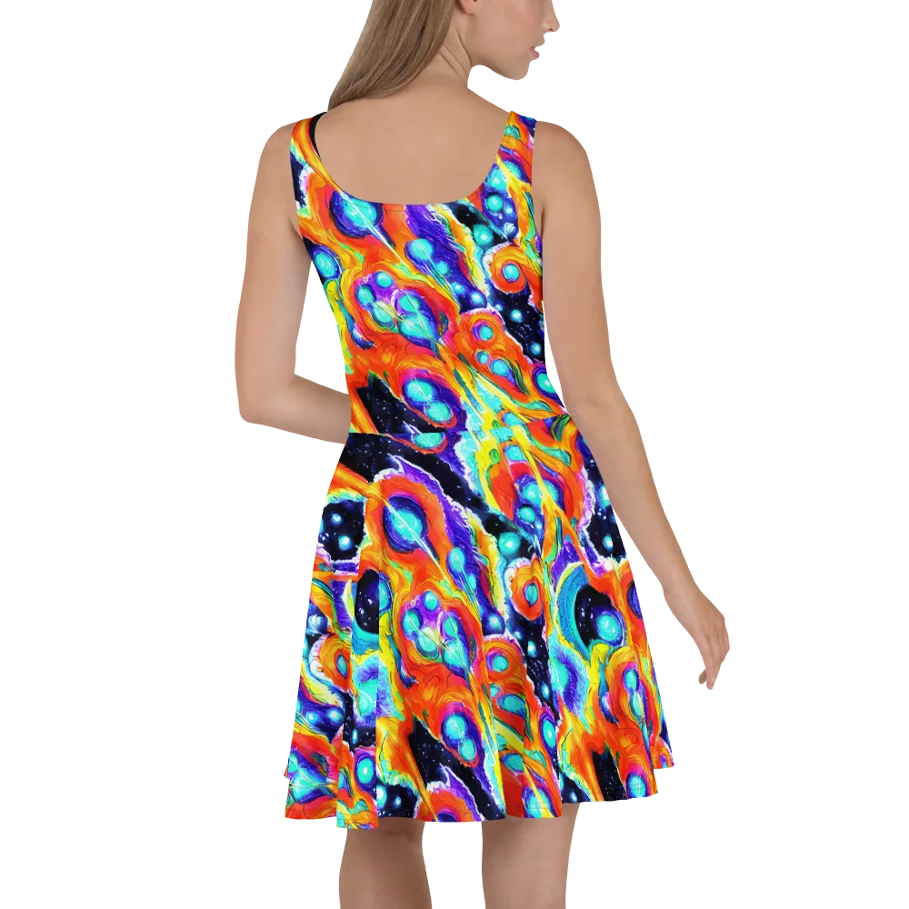 Astral Lava on Skater Dress — Back