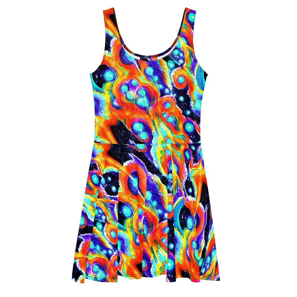 Astral Lava on Skater Dress — Front