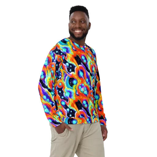 Astral Lava on a Sweatshirt