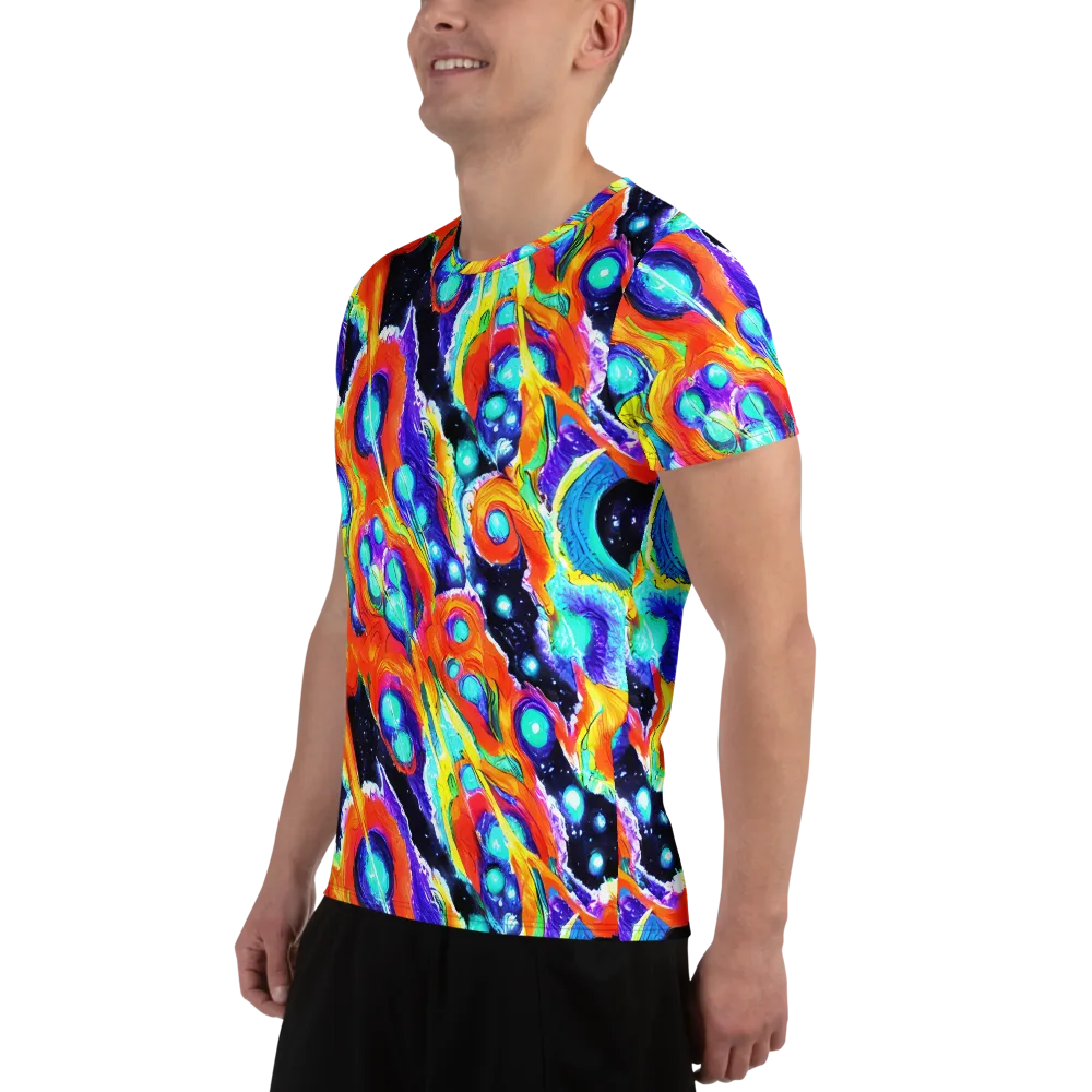 Astral Lava on Men's Athletic T-Shirt — Left