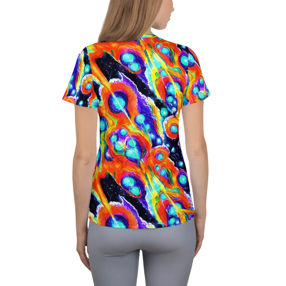 Astral Lava on Women's Athletic T-Shirt — Back