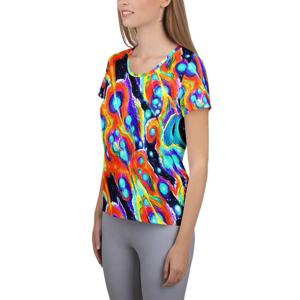 Astral Lava on Women's Athletic T-Shirt — Left