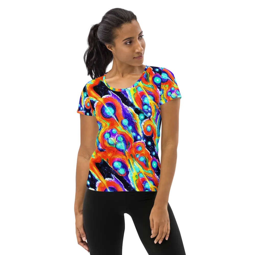 Astral Lava on Women's Athletic T-Shirt — Front