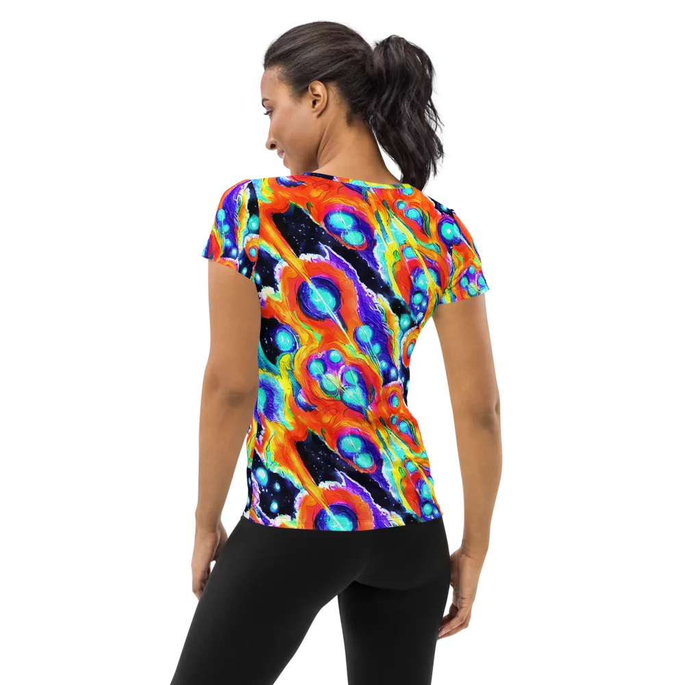 Astral Lava on Women's Athletic T-Shirt — Back