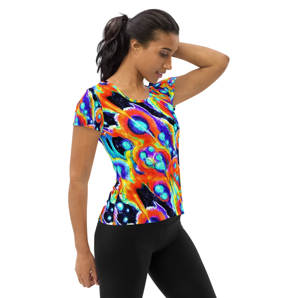 Astral Lava on Women's Athletic T-Shirt — Right