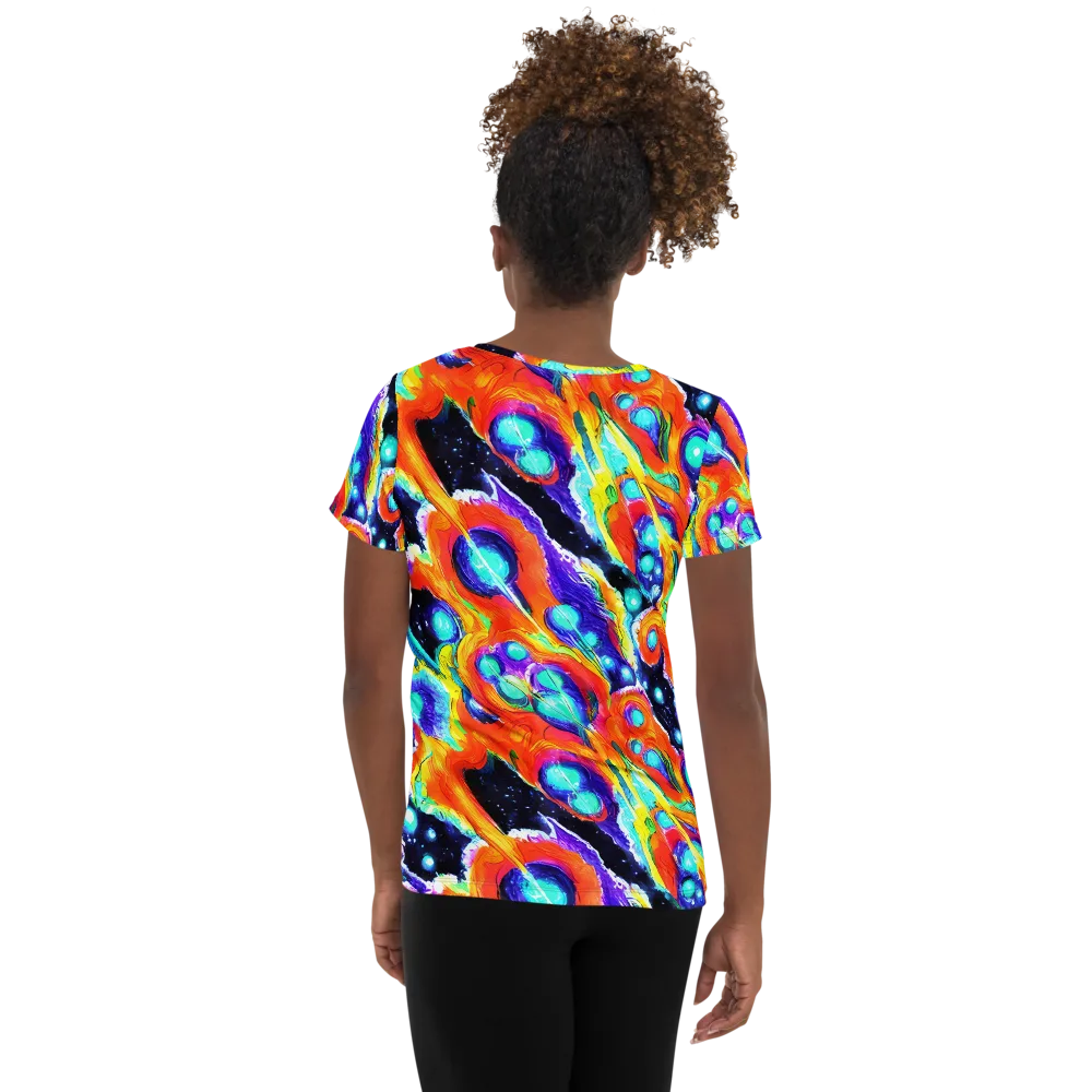 Astral Lava on Women's Athletic T-Shirt — Back