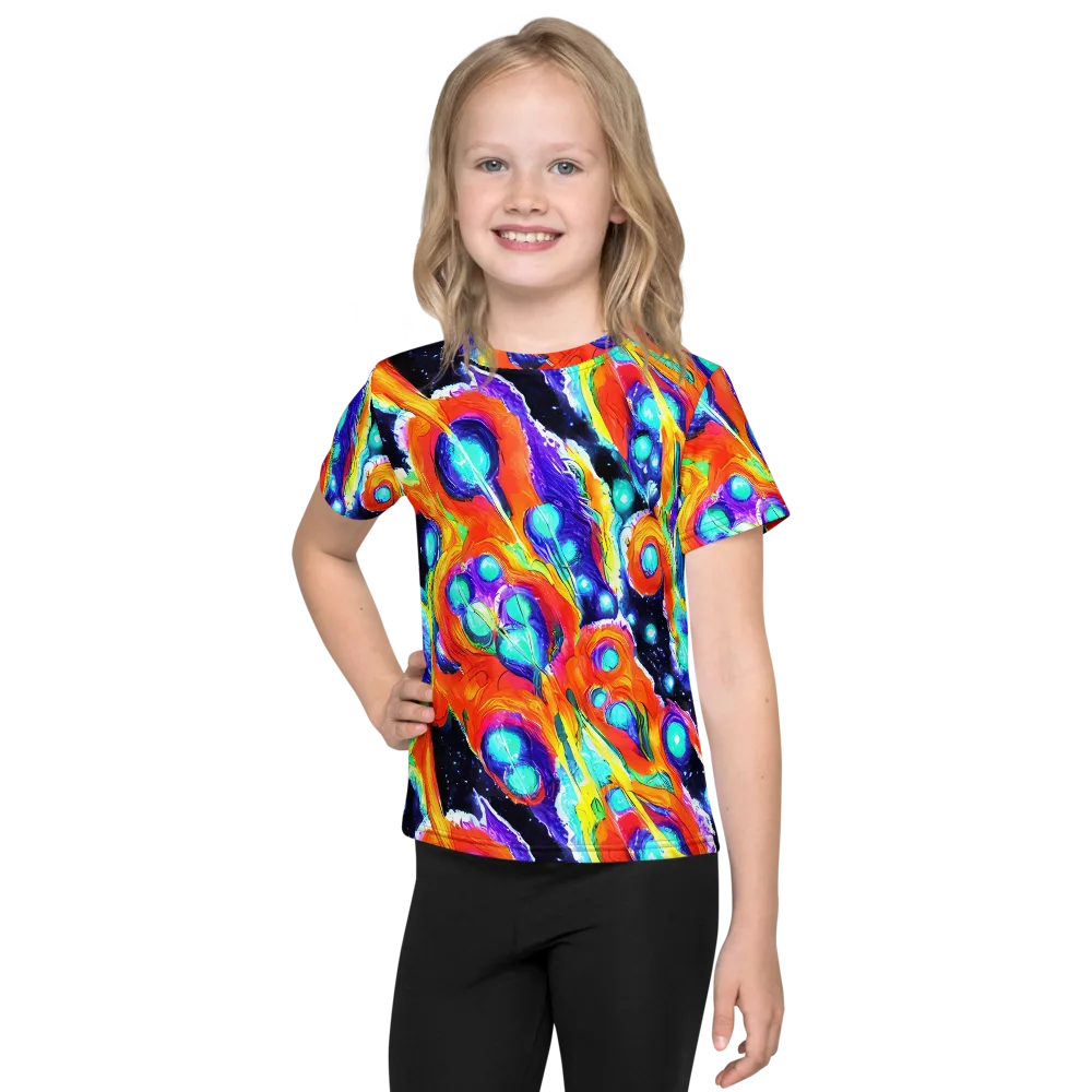 Astral Lava on Kids Crew Neck T-Shirt — Front
