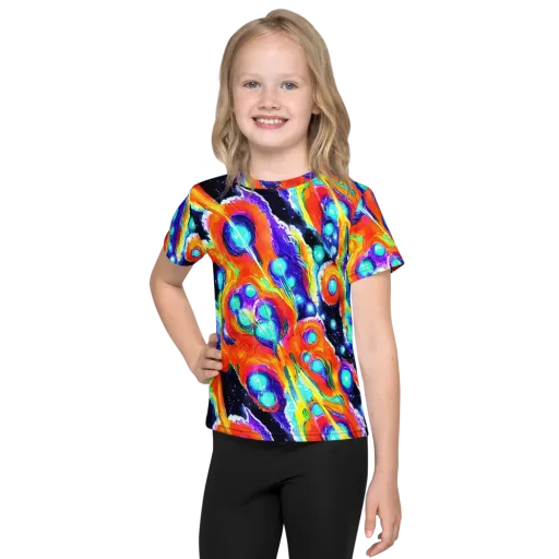 Astral Lava on a Kids Crew Neck T-Shirt