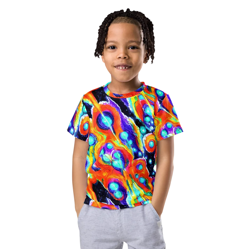 Astral Lava on Kids Crew Neck T-Shirt — Front