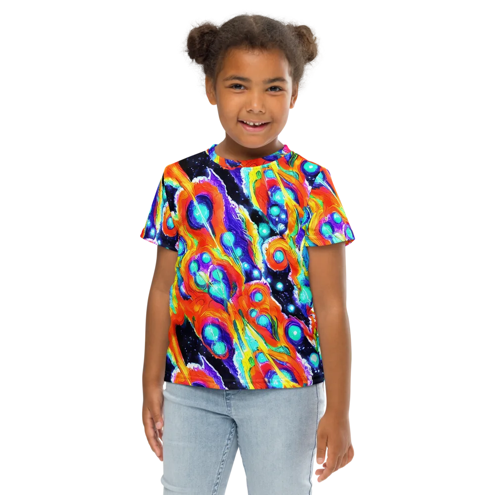 Astral Lava on Kids Crew Neck T-Shirt — Front
