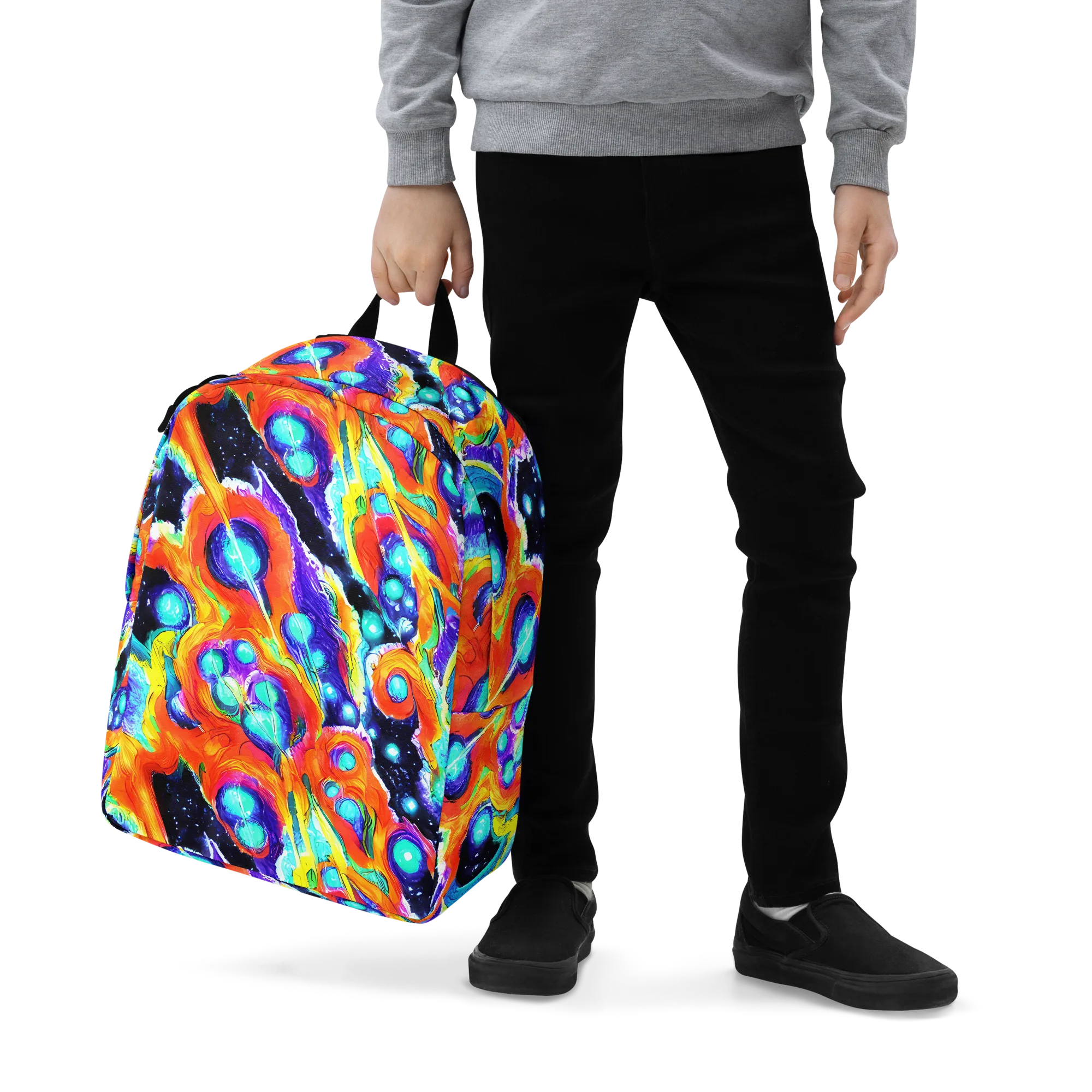 Astral Lava on Minimalist Backpack — Zoomed-in