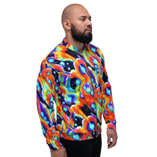 Astral Lava on a Bomber Jacket