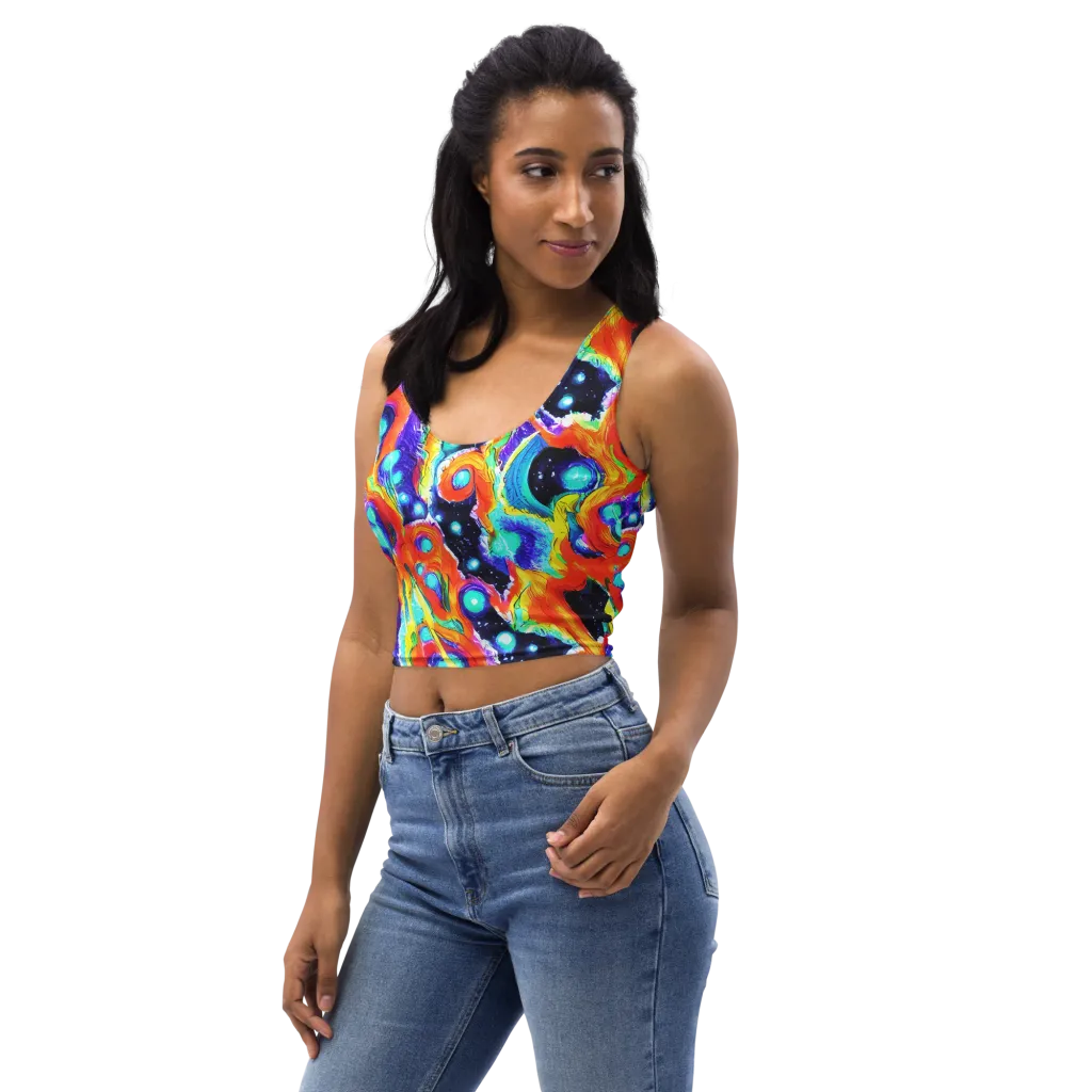 Astral Lava on Crop Top — Left Front