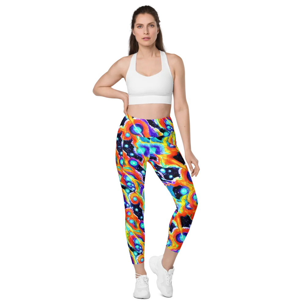 Astral Lava on Leggings with Pockets — Front