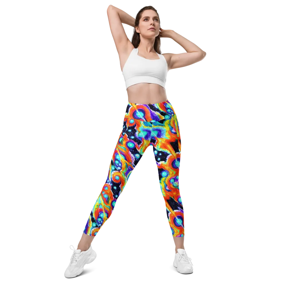 Astral Lava on Leggings with Pockets — Front