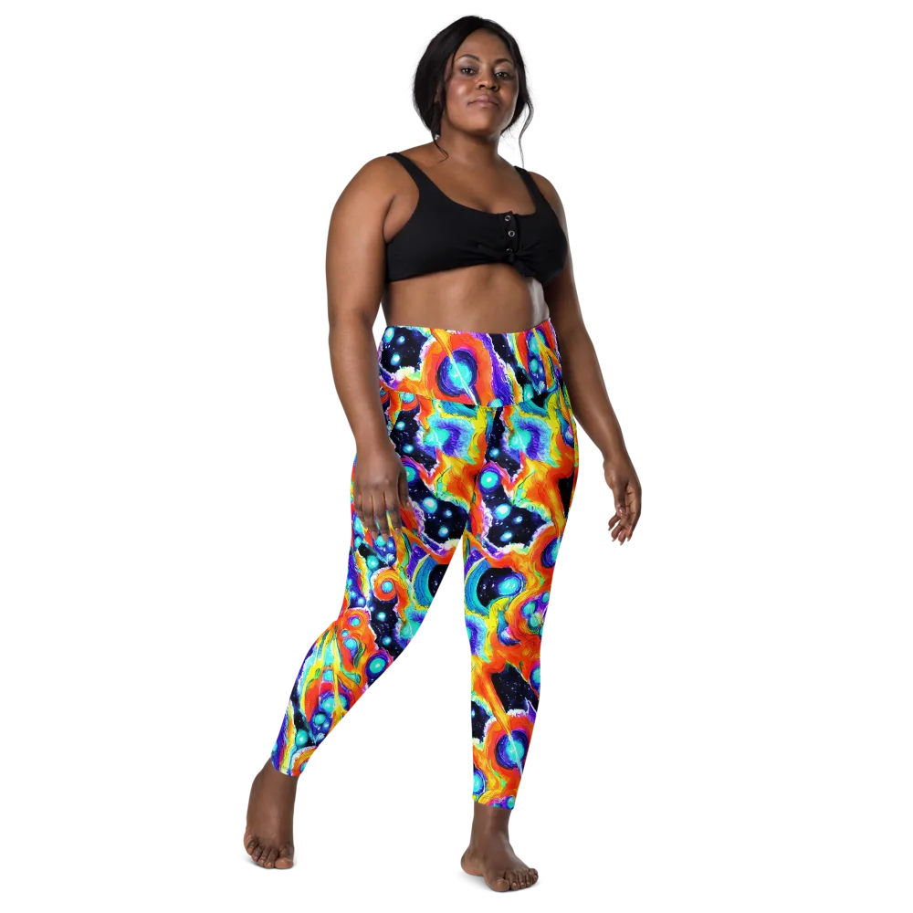 Astral Lava on Leggings with Pockets — Front