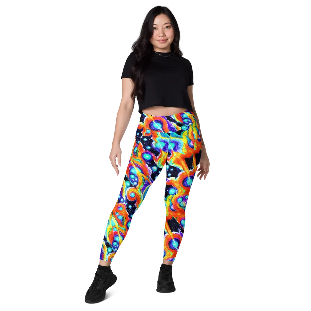 Astral Lava on Leggings with Pockets — Front