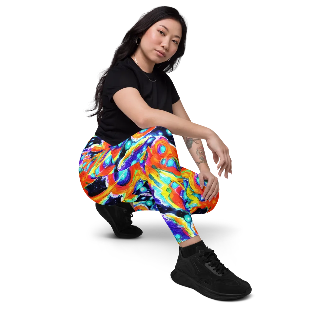 Astral Lava on Leggings with Pockets — Right Front