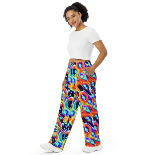 Astral Lava on a Wide-Leg Pants