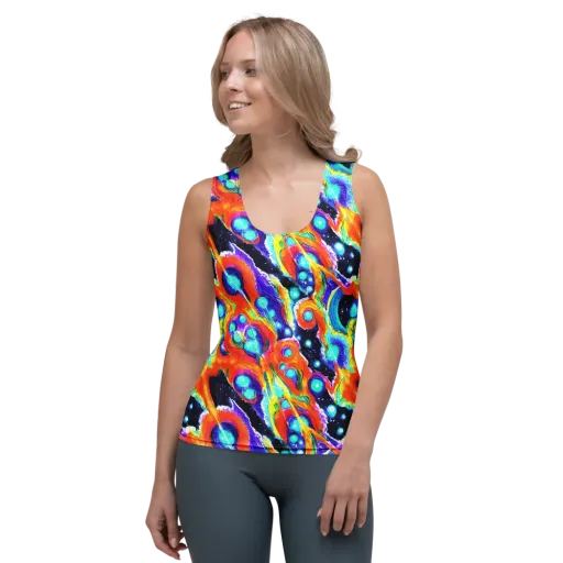 Astral Lava on a Women's Tank Top