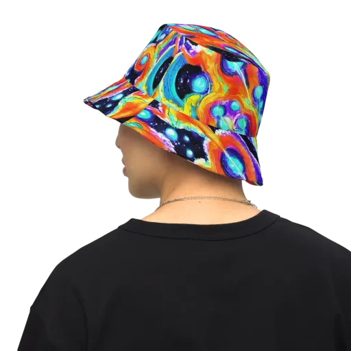 Astral Lava on a Reversible Bucket Hat
