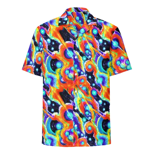 Astral Lava on a Button Shirt