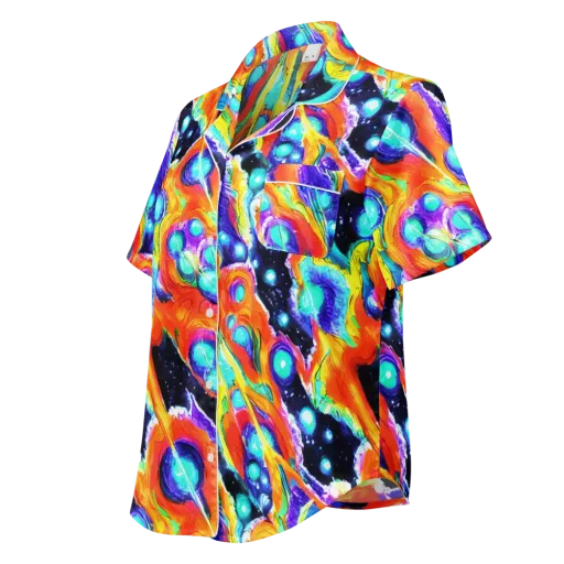 Astral Lava on a Women's Short Sleeve Pajama Top