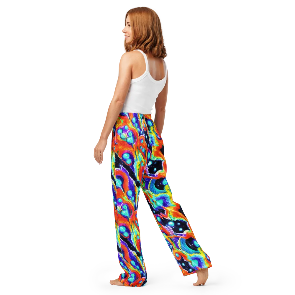 Astral Lava on Women's Pajama Pants — Back