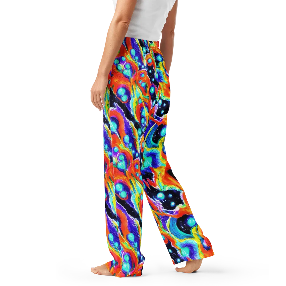 Astral Lava on Women's Pajama Pants — Left