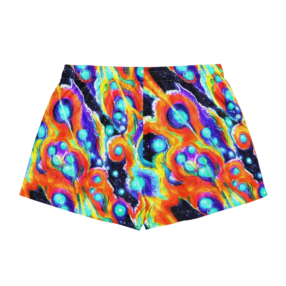 Astral Lava on Women's Pajama Shorts — Back